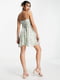 Сукня А-силуету квіткового забарвлення з оборкою на талії | 6790399 | фото 3