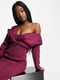 Фіолетова сукня-футляр з відкритими плечима | 6790403 | фото 2