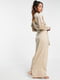 Довга бежева сукня зі стилізованою накидкою | 6790437 | фото 4