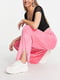 Рожеві велюрові штани з розрізами на брючинах | 6790478 | фото 3