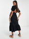 Довга чорна сукня для вагітних з вирізом на ліфі | 6790519 | фото 3