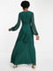 Довга зелена сукня з воланом та ліфом “на запах” | 6790557 | фото 3