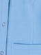 Приталене блакитне пальто з накладними кишенями | 6790583 | фото 3