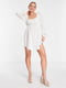 Біла міні-сукня вільного фасону з відкритою спинкою | 6790710