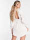 Біла міні-сукня вільного фасону з відкритою спинкою | 6790710 | фото 2