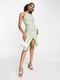 Зелена сукня з асиметричною спідницею | 6790723 | фото 2