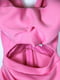 Асиметрична рожева сукня зі зборками та об’ємним декором на ліфі | 6790764 | фото 3