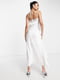 Асиметрична біла сукня на вузьких бретелях | 6790827 | фото 2