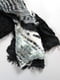Чорно-сірий демісезонний шарф | 6790837 | фото 3