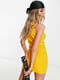 Облягаюча міні-сукня жовтого кольору | 6790857 | фото 2