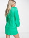 Зелена сукня з довгим рукавом в принт | 6790921 | фото 2