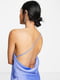 Довга синя сукня на одне плече з ефектним вирізом на ніжці | 6790942 | фото 4