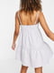 Бузкова міні-сукня вільного фасону на вузьких бретелях | 6791042 | фото 2