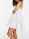 Бузкова міні-сукня вільного фасону на вузьких бретелях | 6791042 | фото 4