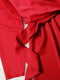 Червона приталена сукня з поясом та розрізом | 6791076 | фото 3