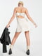 Бежева сукня А-силуету з мереживним оздобленням | 6791131 | фото 4