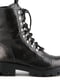 Чорні шкіряні черевики на шнурівці | 6791175 | фото 2