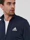 Олімпійка adidas Primegreen Essentials Linear Logo синя з логотипом | 6791319 | фото 3