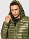 Пухова куртка кольору хакі з стьобаного матеріалу adidas Varilite Green | 6791346 | фото 3