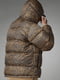 Пухова коричнева куртка з анімалістичним принтом  | 6791354 | фото 2
