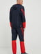 Синьо-червоні спортивні штани з кишенями | 6791371 | фото 3