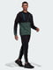 Чорно-зелений сортивний костюм Ribbed Aeroready: толстовка і штани | 6791437 | фото 3