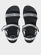 Чорно-сріблясті текстильні сандалі | 6791529 | фото 4