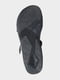 Чорно-сріблясті текстильні сандалі | 6791529 | фото 5