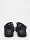 Чорні шкіряні сандалі на липучках | 6791558 | фото 2