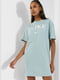 Сукня-футболка блакитна з логотипом | 6791660