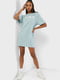 Сукня-футболка блакитна з логотипом | 6791660 | фото 4