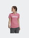Рожева бавовняна футболка з логотипом | 6791675