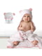 Дитячий рушник з капюшоном білого кольору та рожевими вушками(100*70 см)  | 6730728 | фото 6
