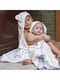 Дитячий рушник з капюшоном білого кольору та блакитними вушками(100*70 см)  | 6730729 | фото 8