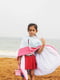 Дитячий махровий рушник з капюшоном Lovely Svi (76 х127 см) розового кольору з принтом “ КИТ” | 6730747 | фото 10