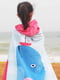 Дитячий махровий рушник з капюшоном Lovely Svi (76 х127 см) розового кольору з принтом “ КИТ” | 6730747 | фото 6