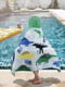 Дитячий махровий рушник з капюшоном Lovely Svi (76 х127 см) зеленого кольору з принтом “ Динозаврики” | 6730750 | фото 9