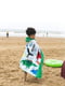 Дитячий махровий рушник з капюшоном Lovely Svi (76 х127 см) зеленого кольору з принтом “ Динозаврики” | 6730750 | фото 6