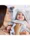 Дитячий рушник з капюшоном сірий з принтом “Ведмедик” (70х100 см) | 6730751 | фото 7