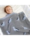 Плетений дитячий плед Lovely Svi сірий з принтом “Дракончики” (80х100 см)  | 6730771 | фото 7