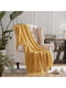 Плетений плед - покривало Lovely Svi жовтого кольору з бахромою (127x152 + 15 см) | 6730783 | фото 6
