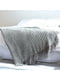 Плетений плед - покривало Lovely Svi сірого кольору з бахромою (127x152 + 15 см) | 6730789 | фото 8