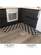 Антиковзаючий водонепроникний кухонний килимок з ефектом пам'яті чорного кольору в ромби (44x119x 1 см) | 6730815 | фото 10