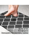 Антиковзаючий водонепроникний кухонний килимок з ефектом пам'яті чорного кольору в ромби (44x119x 1 см) | 6730815 | фото 7