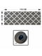 Антиковзаючий водонепроникний кухонний килимок з ефектом пам'яті сірого кольору в ромби (44x119x 1 см) | 6730820 | фото 9