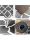 Антиковзаючий водонепроникний кухонний килимок з ефектом пам'яті сірого кольору в ромби (44x119x 1 см) | 6730820 | фото 10