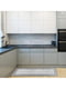 Антиковзаючий водонепронекний кухонний килимок і з ефектом пам'яті сірі з окантовкою ( 44x150x 1 см)  | 6730898 | фото 7