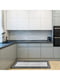 Антиковзаючий водонепронекний кухонний килимок сірі з чорною окантовкою (44x150x 1 см)  | 6730899 | фото 7
