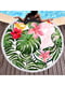 Рушник пляжний махровий круглий з бахромою (150 см) “Тропічні квіти” | 6792909