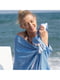 Турецький синій пляжний рушник з пештемалю (XХL; 100 х 180 см)  | 6792930 | фото 4